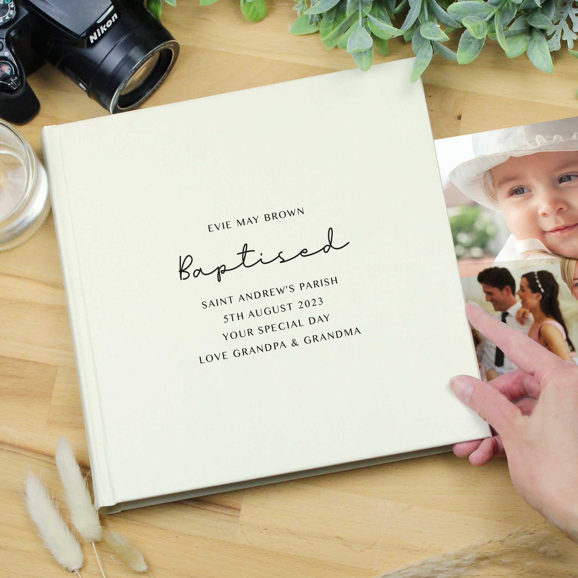 Personalised Free Text Square Wedding Photo Album | Anniversary Gift | Personalised Wedding | Happy Couples Gift - Photo Album - Inspired Creative Gifts