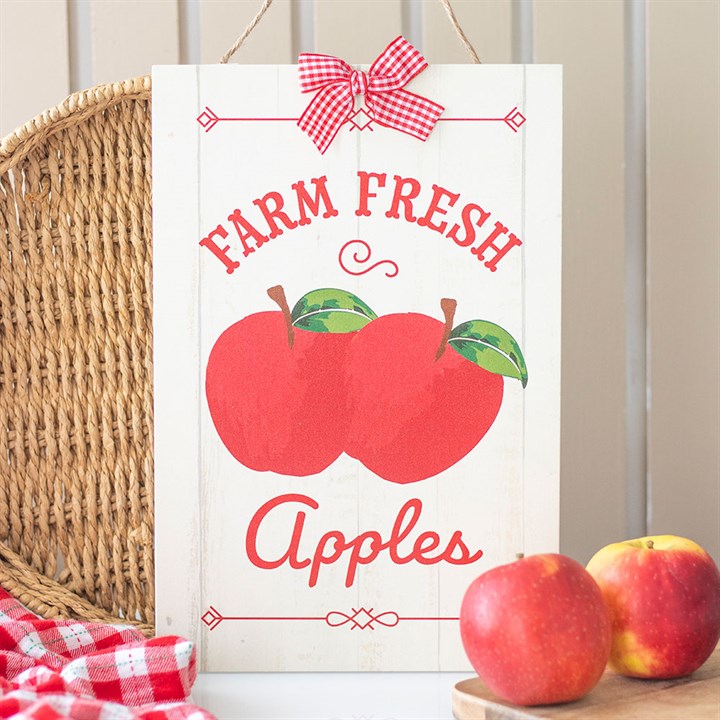 Farm Fresh Apples Hanging Sign - Sign - Inspired Creative Gifts