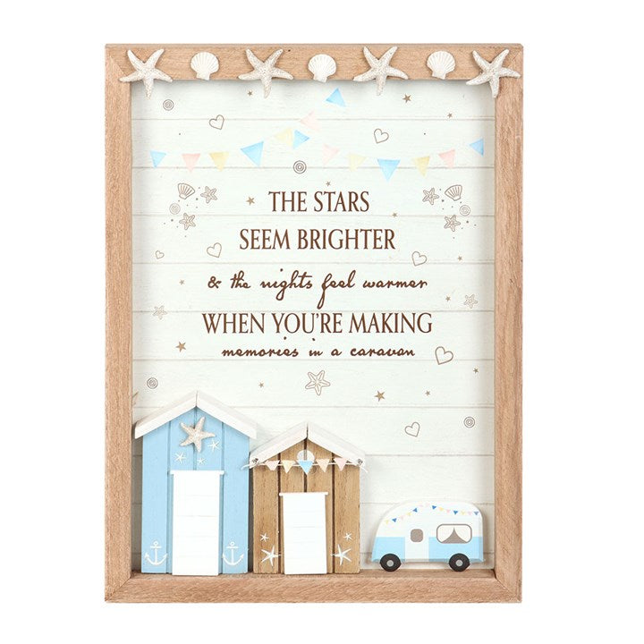 The Stars Seem Brighter 3D Shell Caravan Plaque - Inspired Creative Gifts