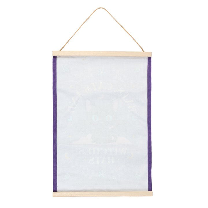 Bats, Cats and Witches Hats Fabric Wall Hanging - Inspired Creative Gifts