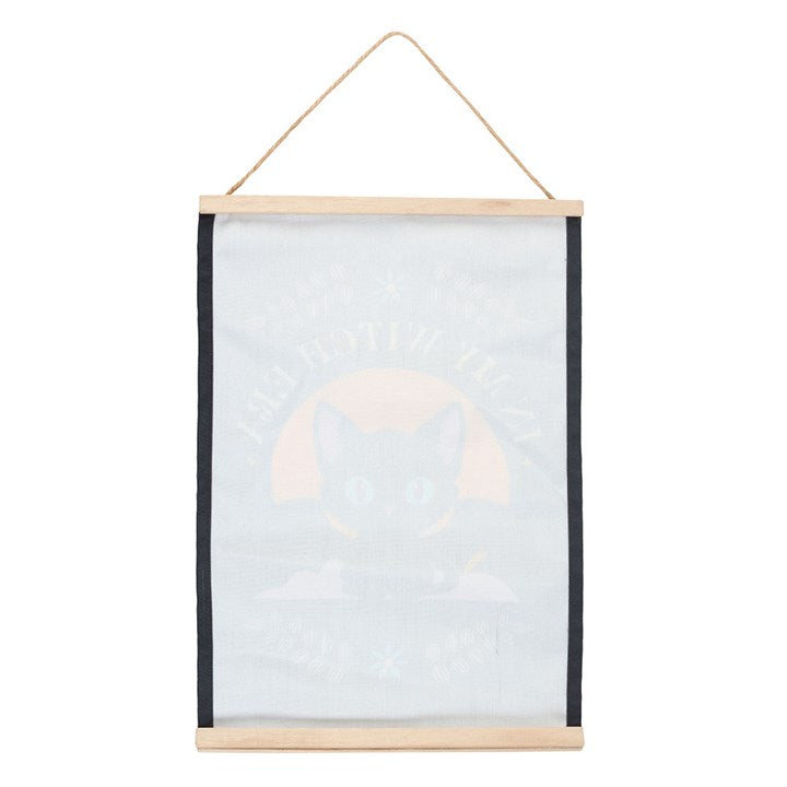 In My Witch Era Bat Cat Fabric Wall Hanging - Inspired Creative Gifts