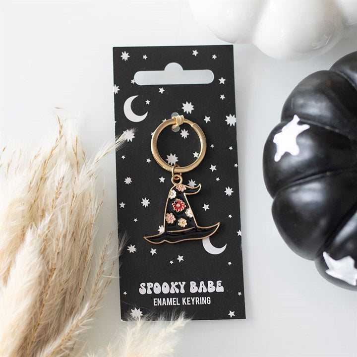 Spooky Babe Witch Hat Keyring - Keyrings - Inspired Creative Gifts