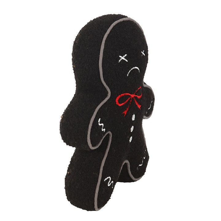 Black Gingerdead Man Boucle Cushion - Inspired Creative Gifts