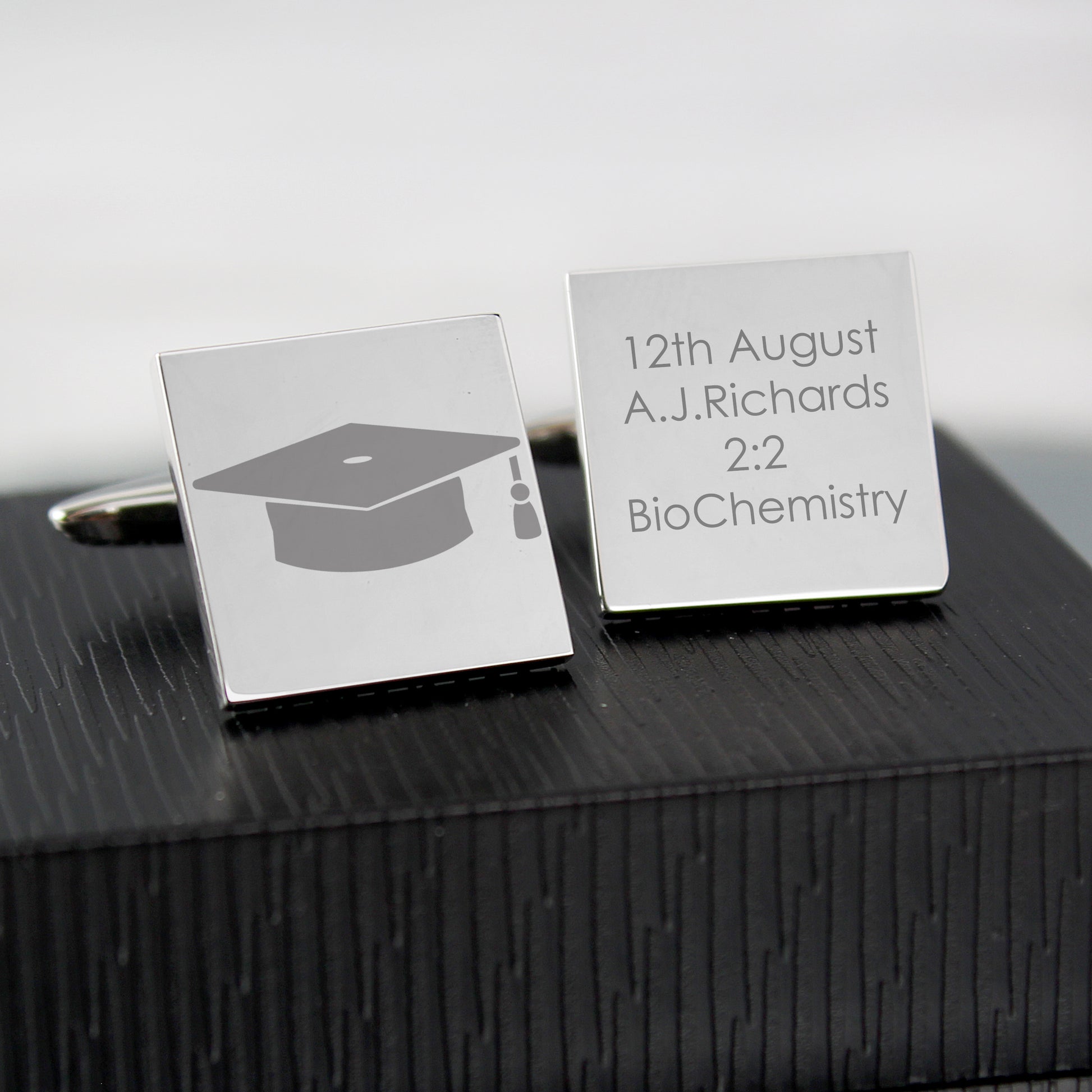 Personalised Graduation Square Cufflinks - Cuff Links - Inspired Creative Gifts