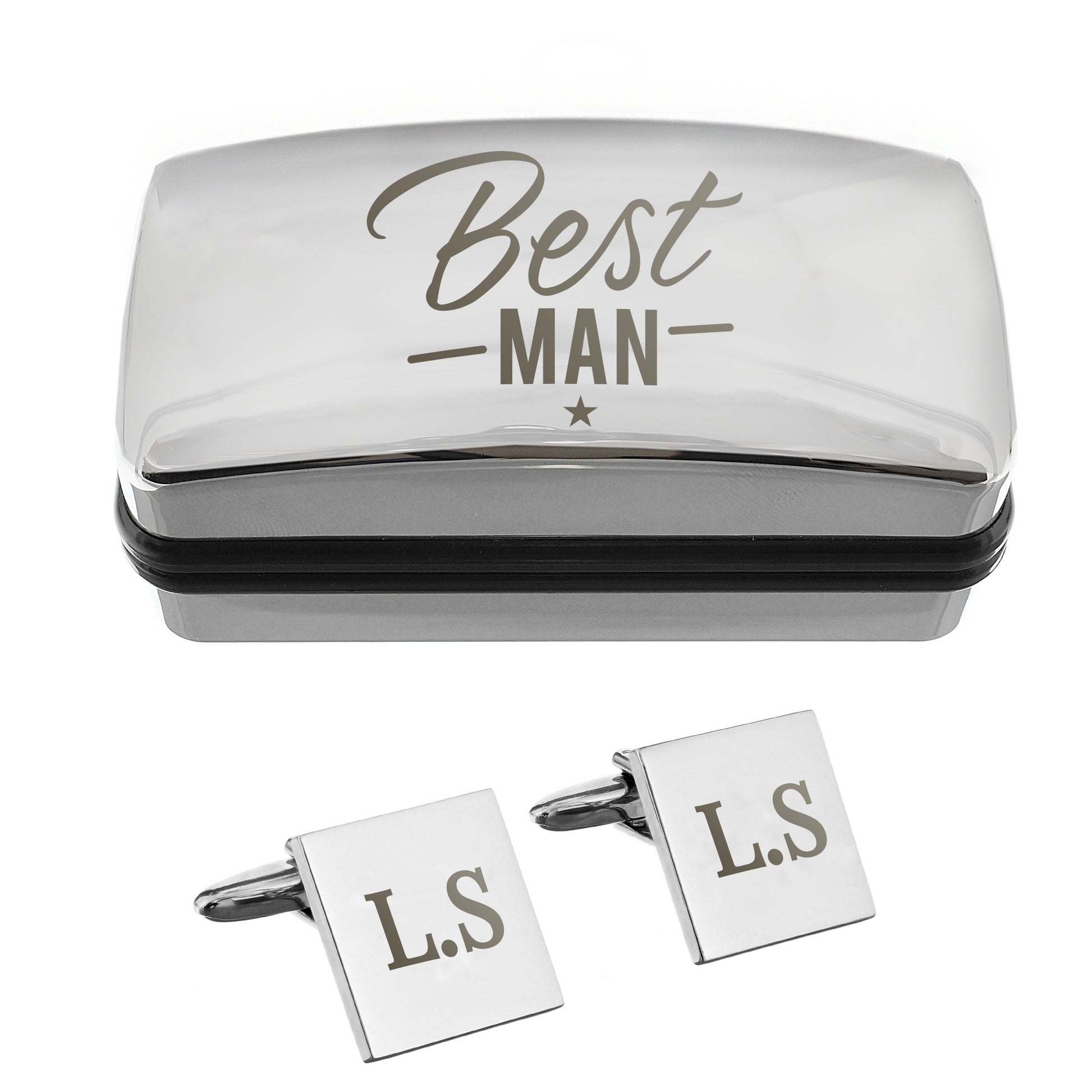 Personalised Best Man Wedding Cufflinks and Box Set - Cuff Links - Inspired Creative Gifts
