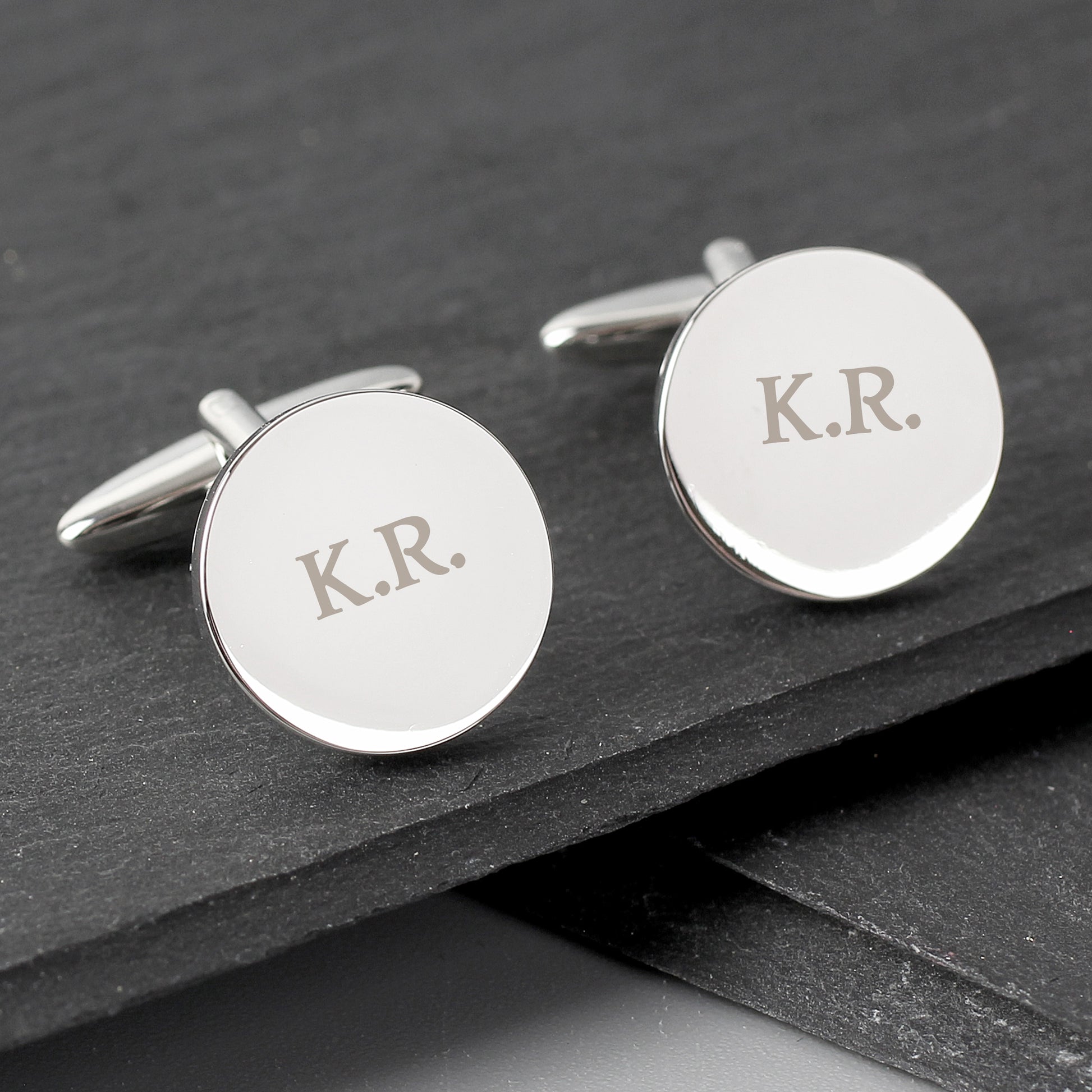 Personalised Round Cufflinks - Cuff Links - Inspired Creative Gifts