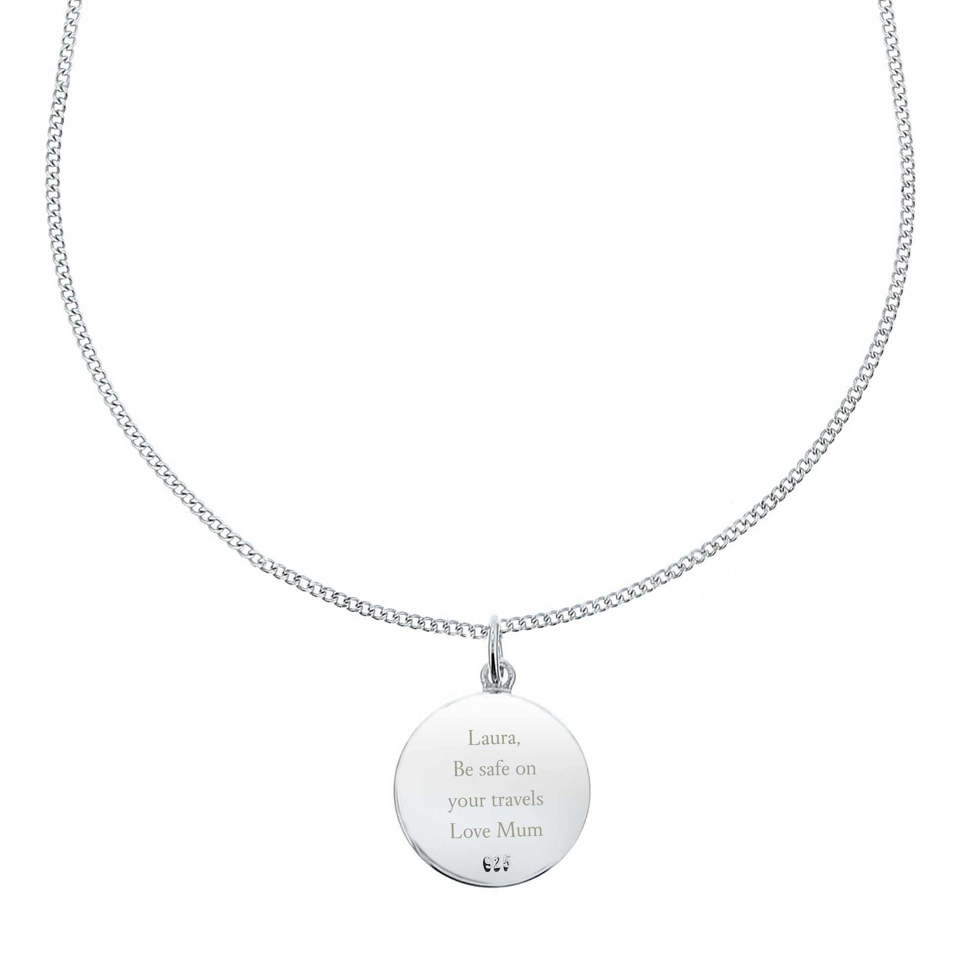 Personalised Sterling Silver & 9ct Gold St. Christopher Necklace - Necklace - Inspired Creative Gifts