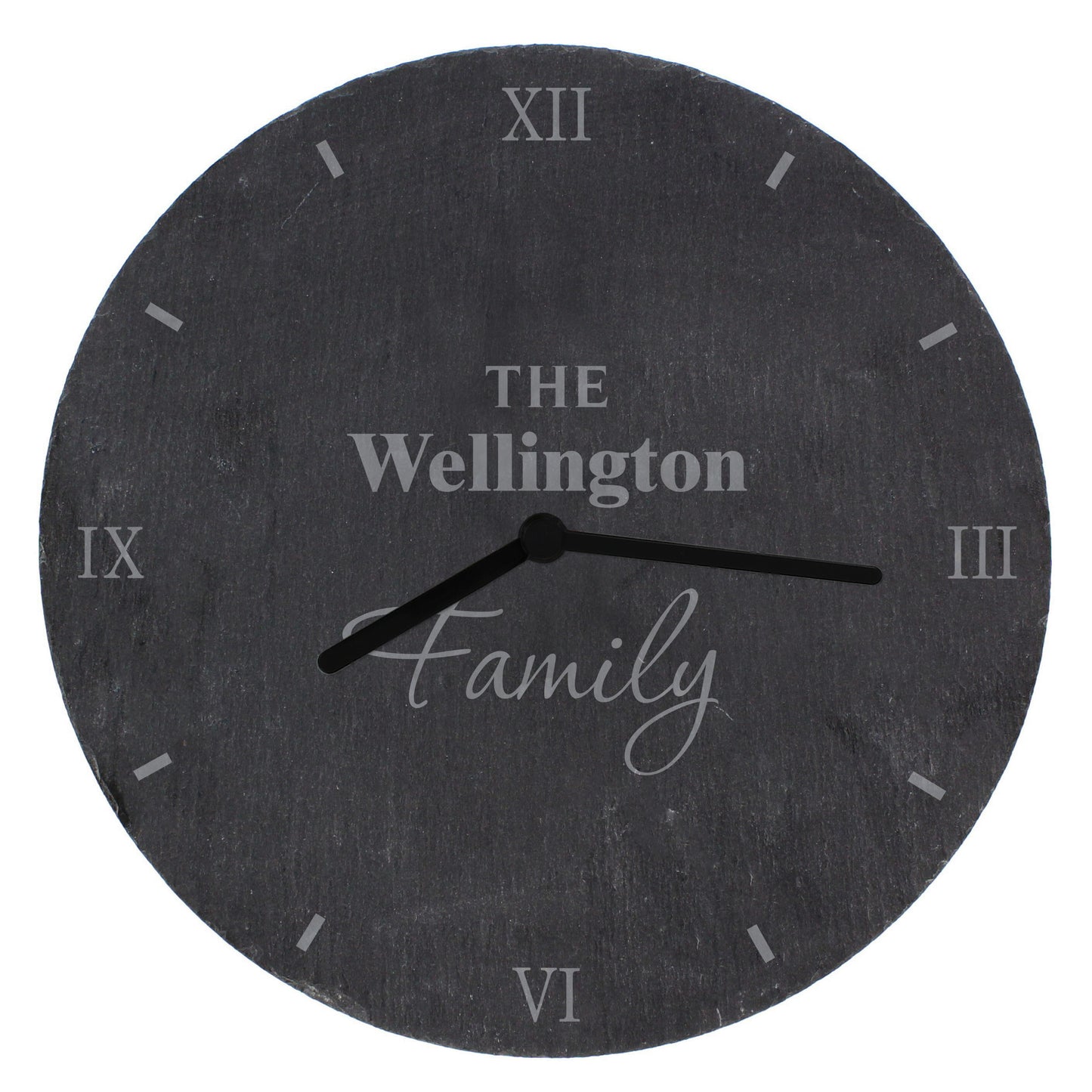 Personalised Family Slate Clock - Inspired Creative Gifts