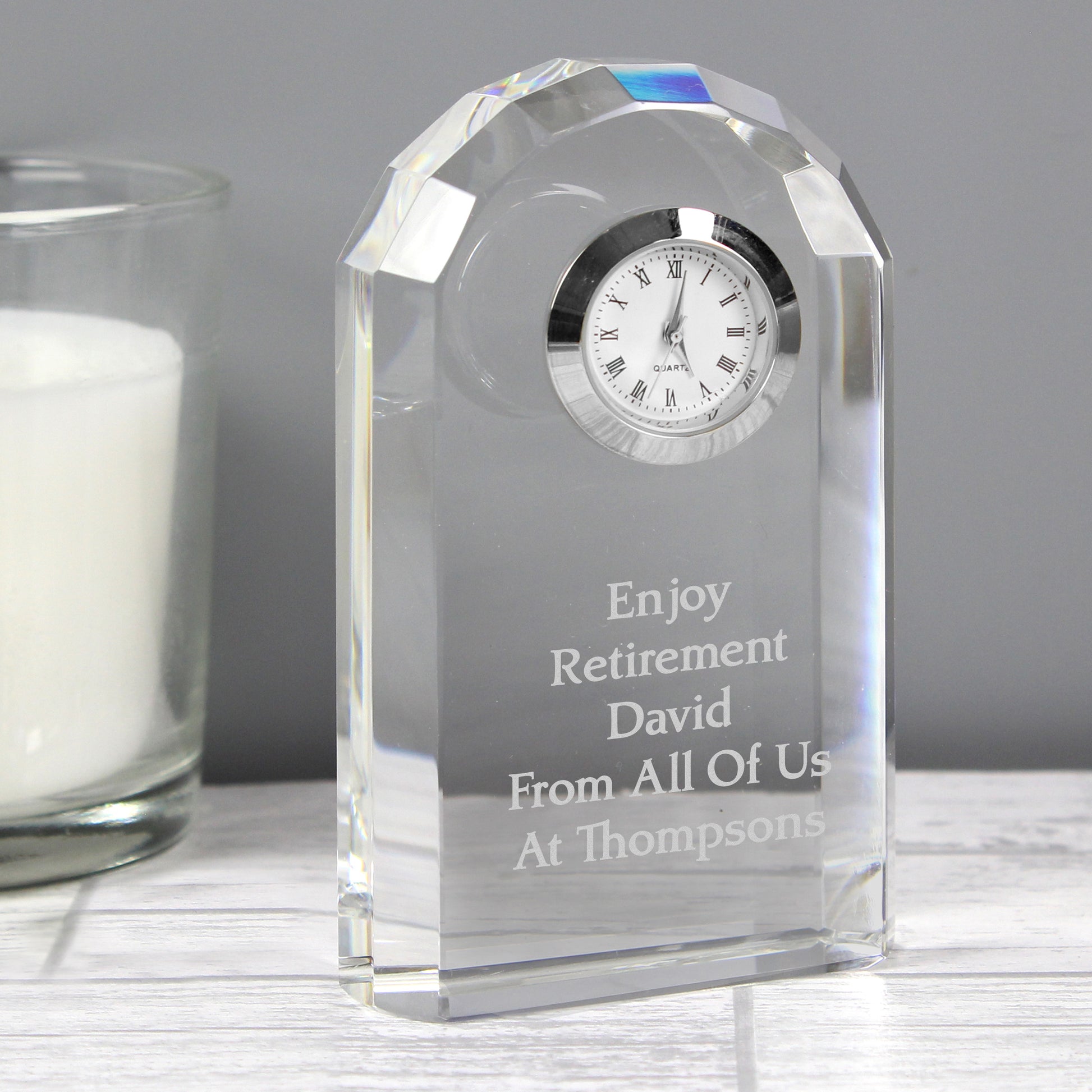 Personalised Crystal Clock - Clocks & Watches - Inspired Creative Gifts