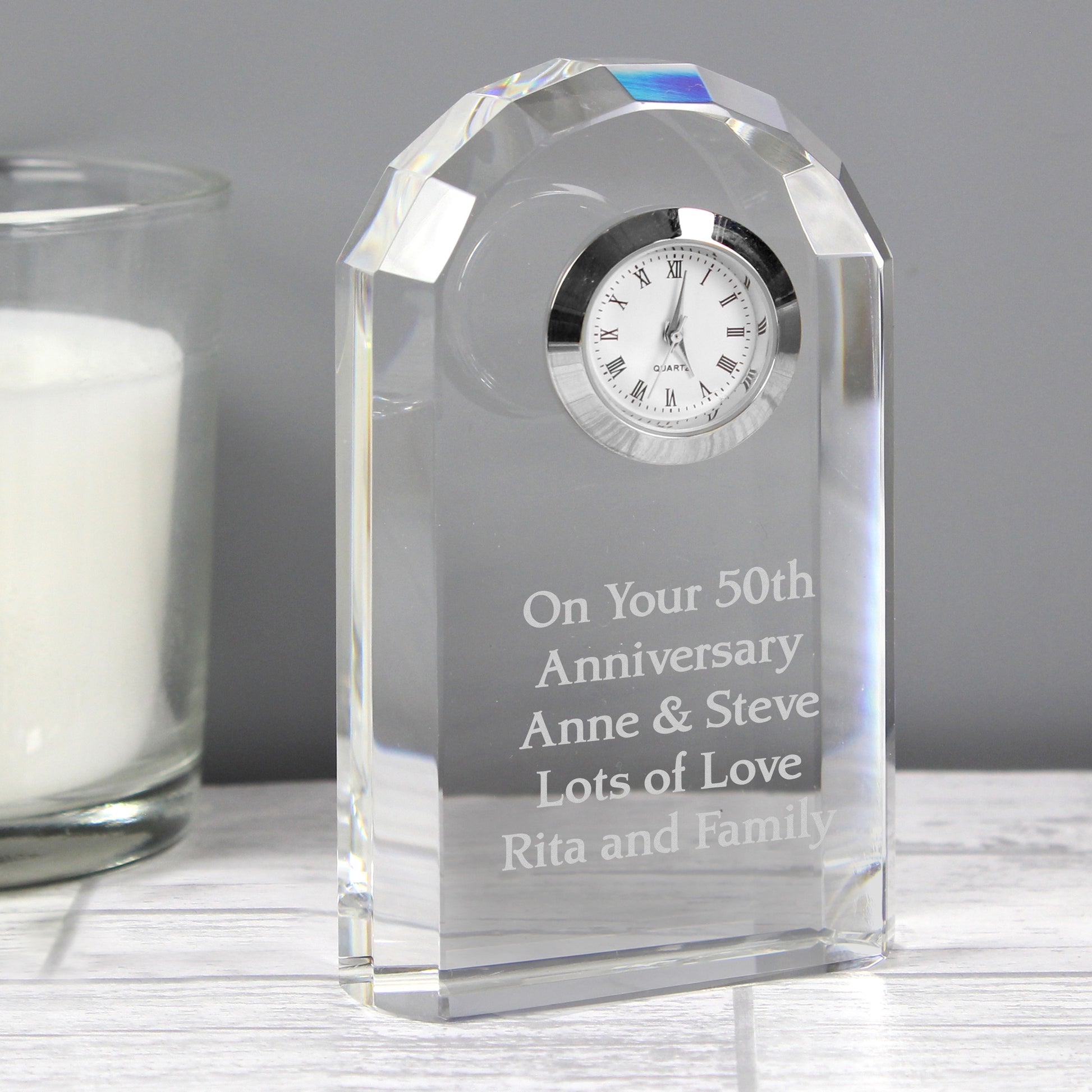 Personalised Crystal Clock - Clocks & Watches - Inspired Creative Gifts
