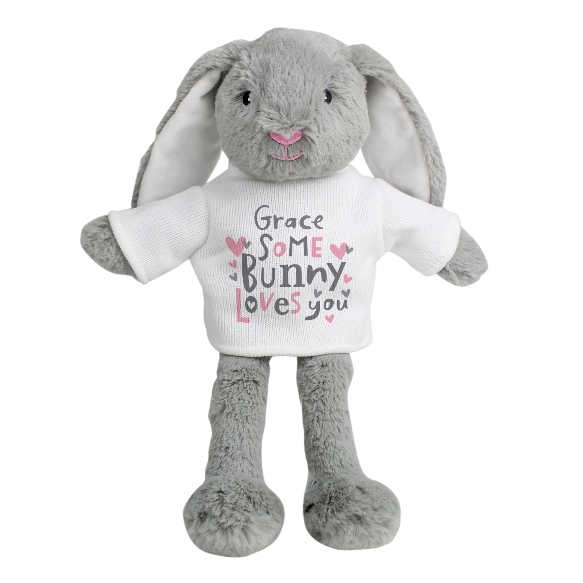 Personalised Some Bunny Loves You Bunny Rabbit - Plush Soft Toy - Inspired Creative Gifts