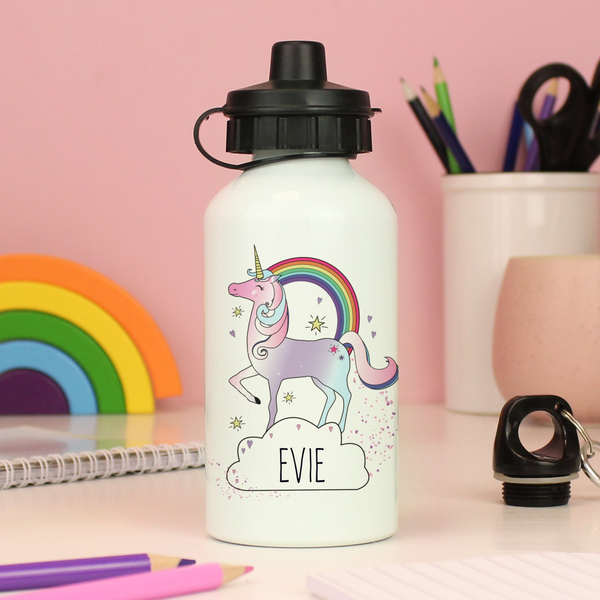Personalised Unicorn Drinks Bottle - Water Bottle - Inspired Creative Gifts