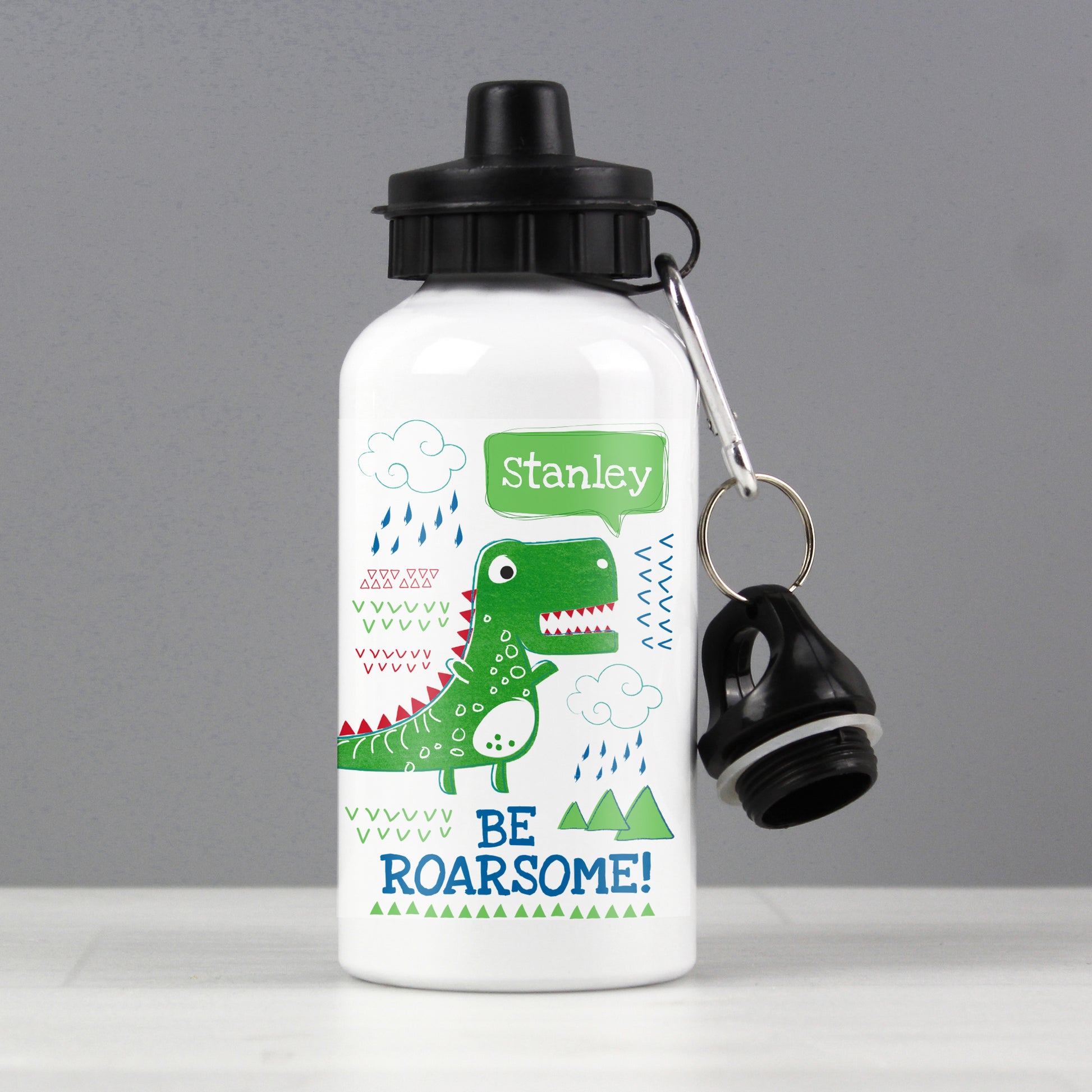 Personalised 'Be Roarsome' Dinosaur Drinks Bottle - Water Bottle - Inspired Creative Gifts