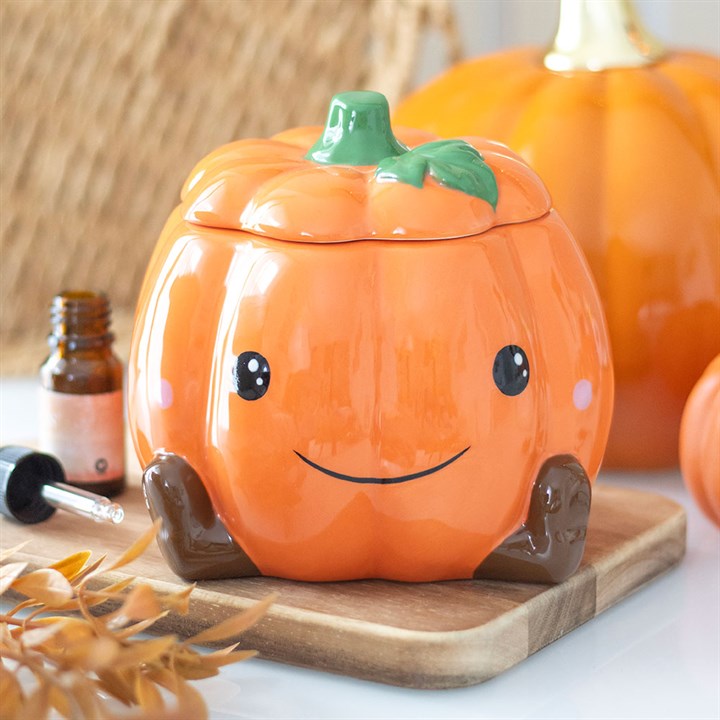 Cute Smiling Pumpkin Oil Burner and Wax Warmer - Oil Burner - Inspired Creative Gifts