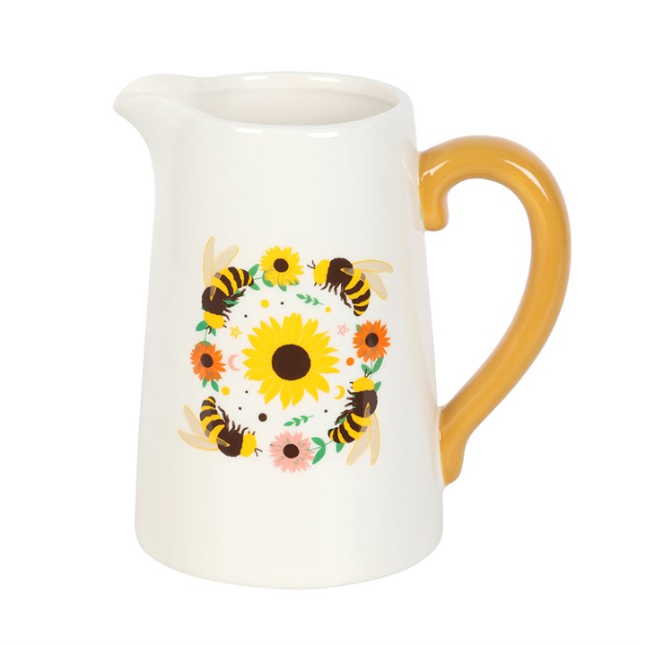 Summer Bee and Sunflower Ceramic Flower Jug - Inspired Creative Gifts