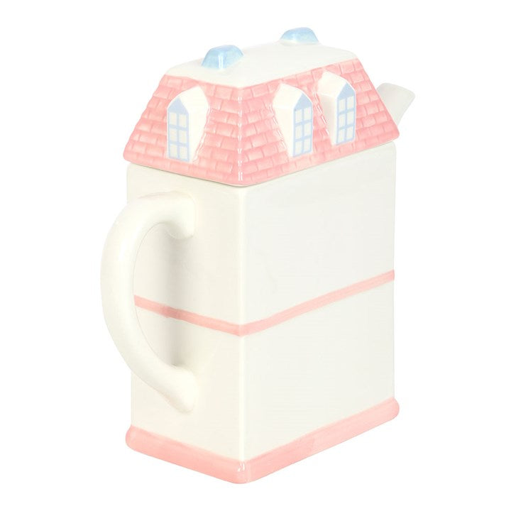 Pastel House Shaped Teapot - Inspired Creative Gifts