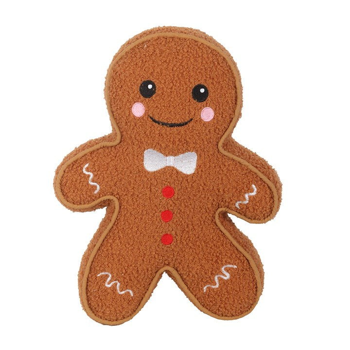Gingerbread Man Boucle Cushion - Inspired Creative Gifts