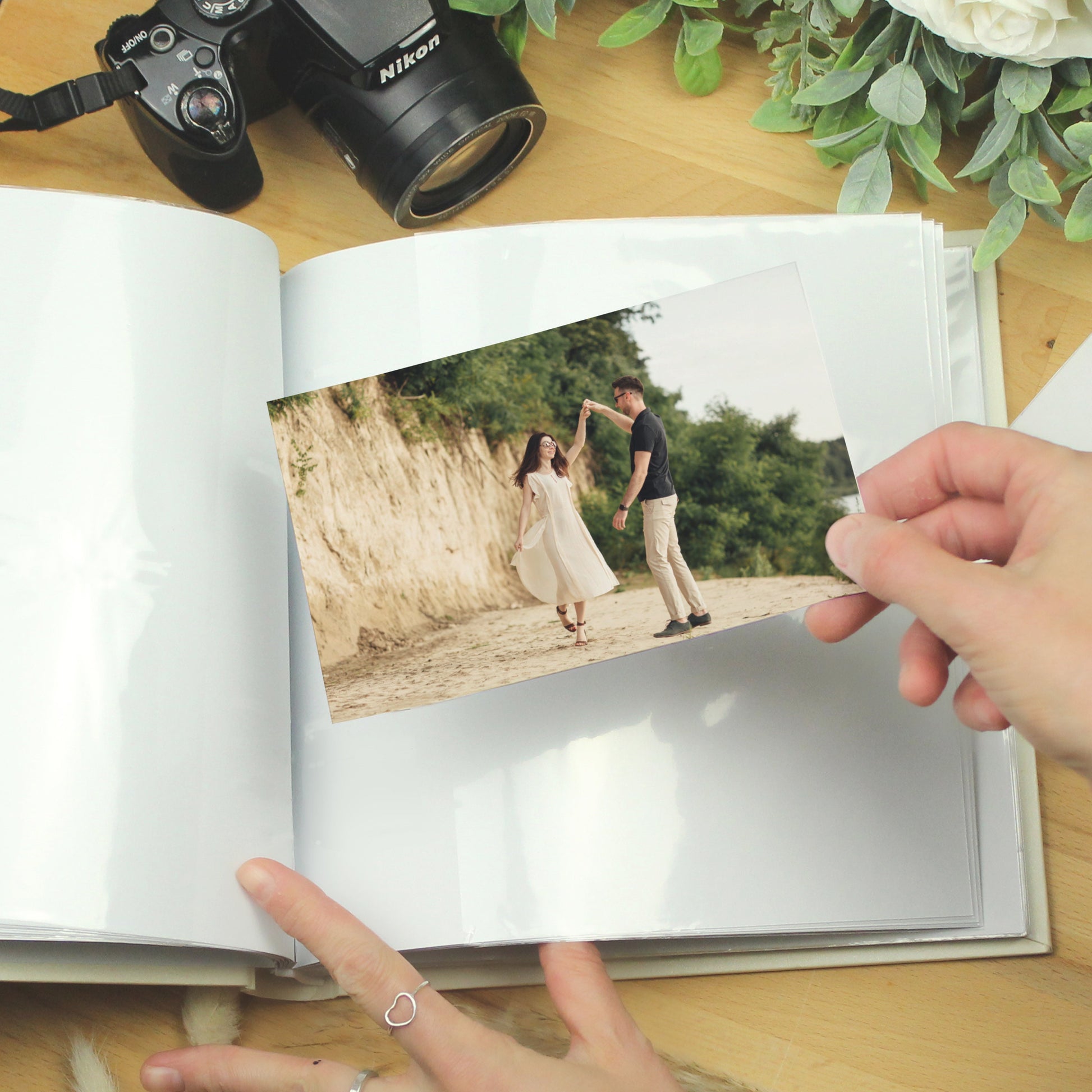 Personalised Free Text Square Wedding Photo Album | Anniversary Gift | Personalised Wedding | Happy Couples Gift - Photo Album - Inspired Creative Gifts