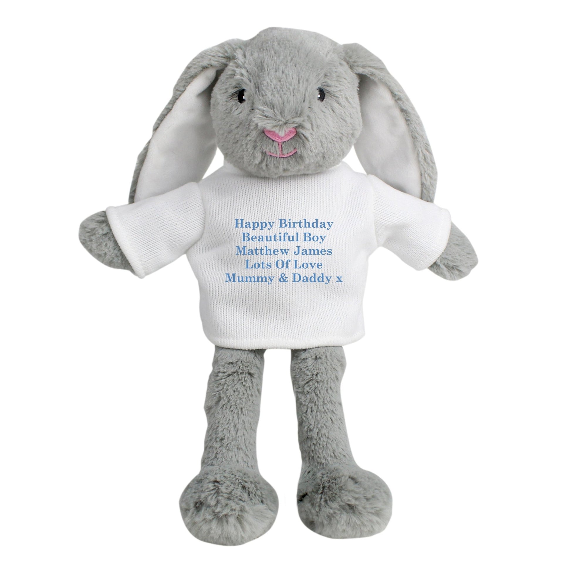 Personalised Message Bunny Rabbit - Blue | Inspired Creative Gifts | UK Supplier