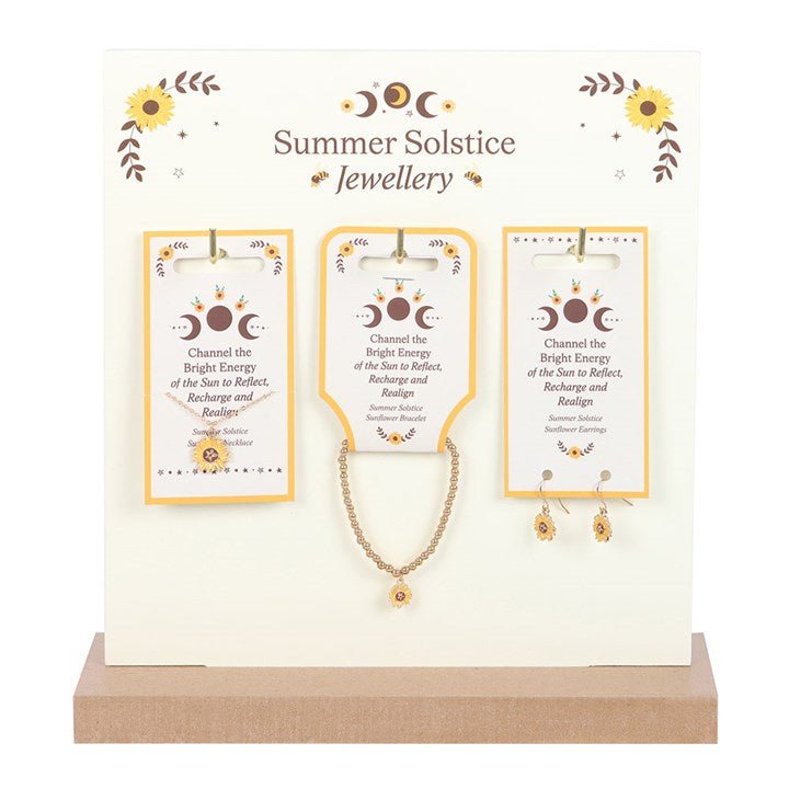 Set of 18 Summer Solstice Jewellery Pieces on Display | Inspired Creative Gifts | UK Supplier
