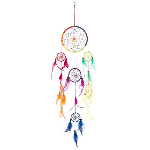 90cm Multi Rainbow Dreamcatcher - Dreamcatchers - Inspired Creative Gifts