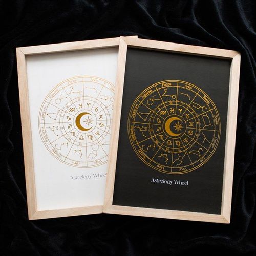 Off White Astrology Wheel Framed Wall Art Print - Inspired Creative Gifts