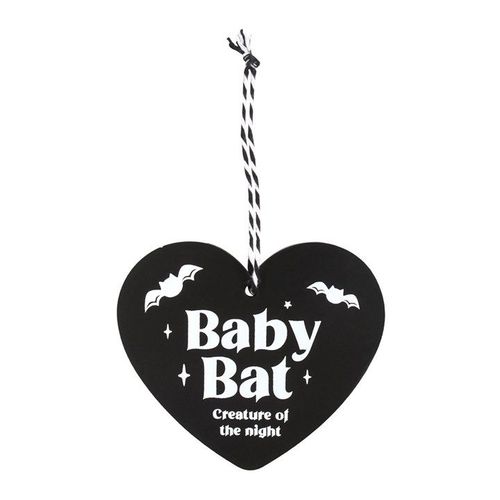 Baby Bat Hanging Heart Sign - Sign - Inspired Creative Gifts