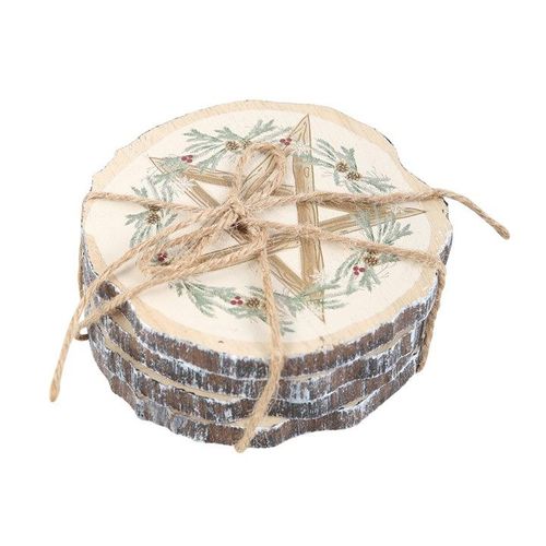 Winter Solstice Wood Slice Coaster Set - Inspired Creative Gifts