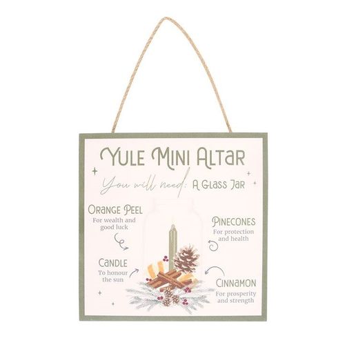 20cm Yule Altar MDF Hanging Sign - Sign - Inspired Creative Gifts