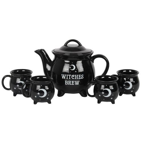 Witches Brew Ceramic Cauldron Tea Set - Inspired Creative Gifts