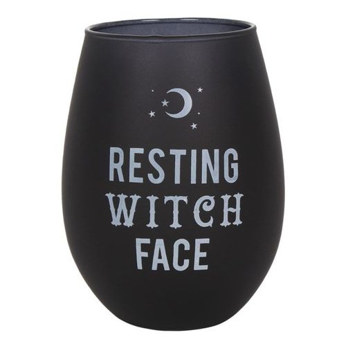 Resting Witch Face Stemless Wine Glass - Glasses & Barware - Inspired Creative Gifts