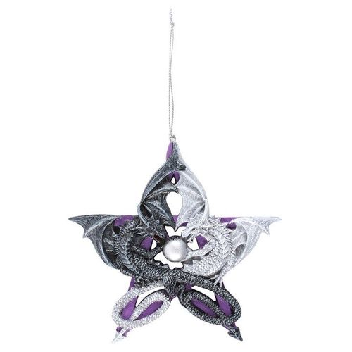 Pentagram Dragon Hanging Ornament by Anne Stokes - Inspired Creative Gifts