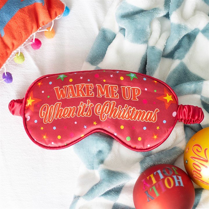 Wake Me Up When It’s Christmas Satin Sleep Mask | Inspired Creative Gifts