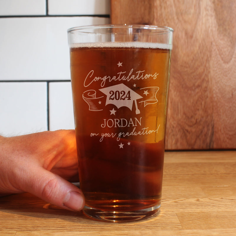 Engraved Pint Glasses (Personalised)