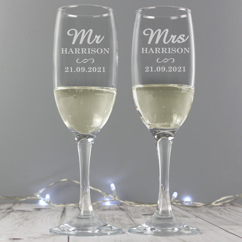 Engraved Champagne Flutes - Inspired Creative Gifts