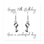 Happy 18th Birthday Earrings & Gift Card