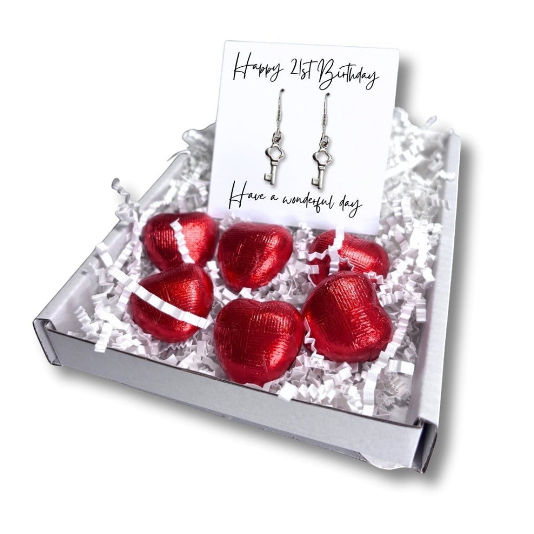 Happy 21st Birthday Earrings Mini Gift Hamper
