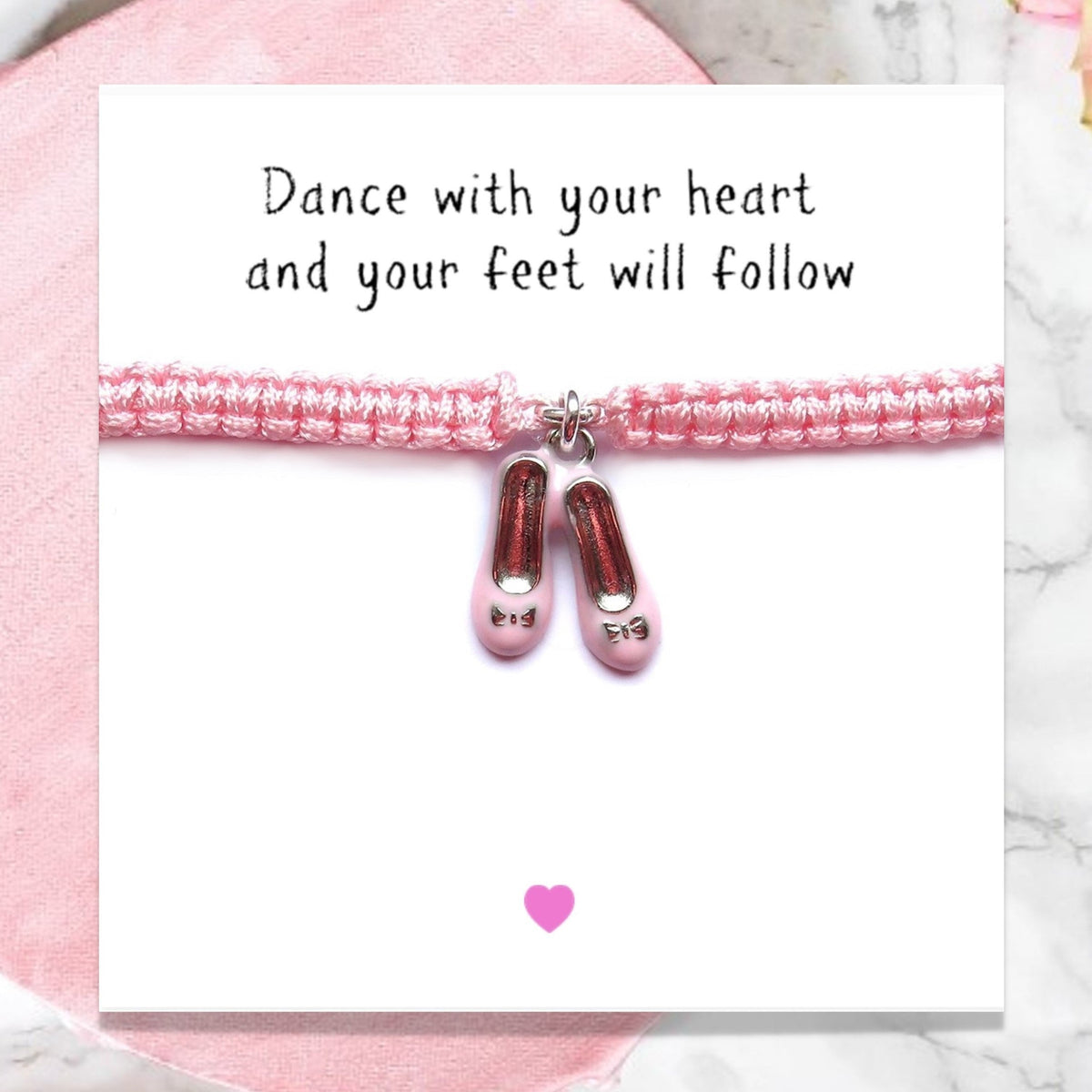 Ballet Shoes Friendship Bracelet Mini Gift Hamper | Womans Bracelet | Inspired Creative Gifts