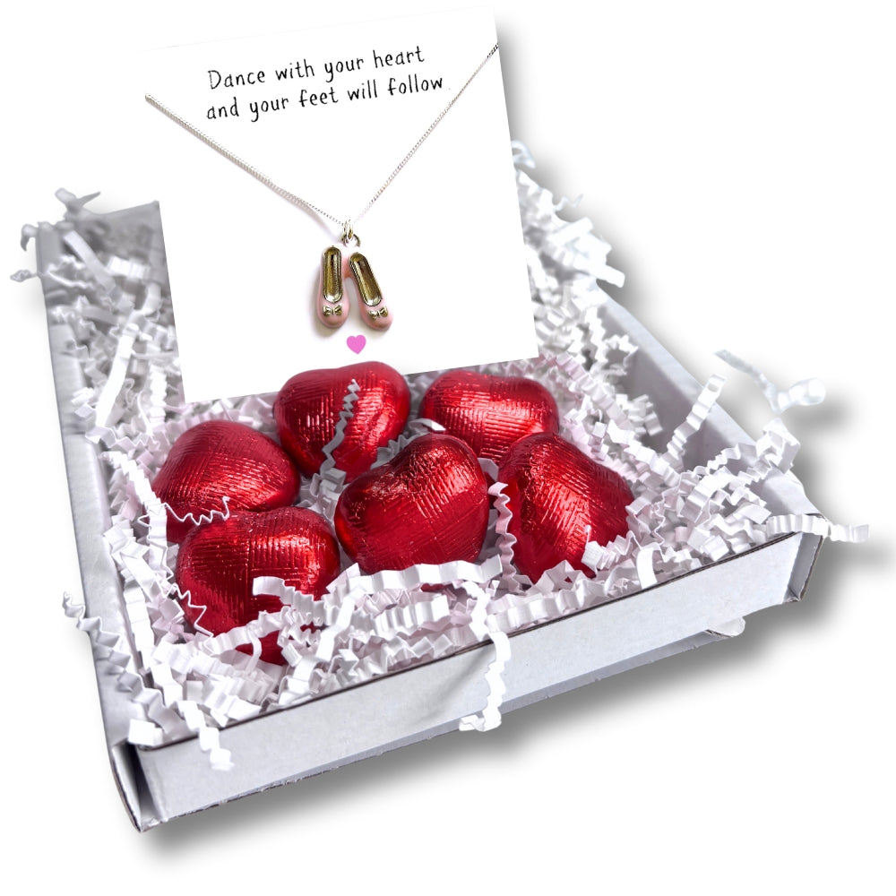Ballet Shoes Charm Necklace Mini Gift Hamper