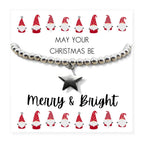 Star Beaded Bracelet - Merry & Bright Christmas Gift Card | Womans Bracelet | Inspired Creative Gifts