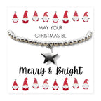 Merry & Bright Christmas Mini Gift Hamper Silver Star Bracelet | Gift for Her