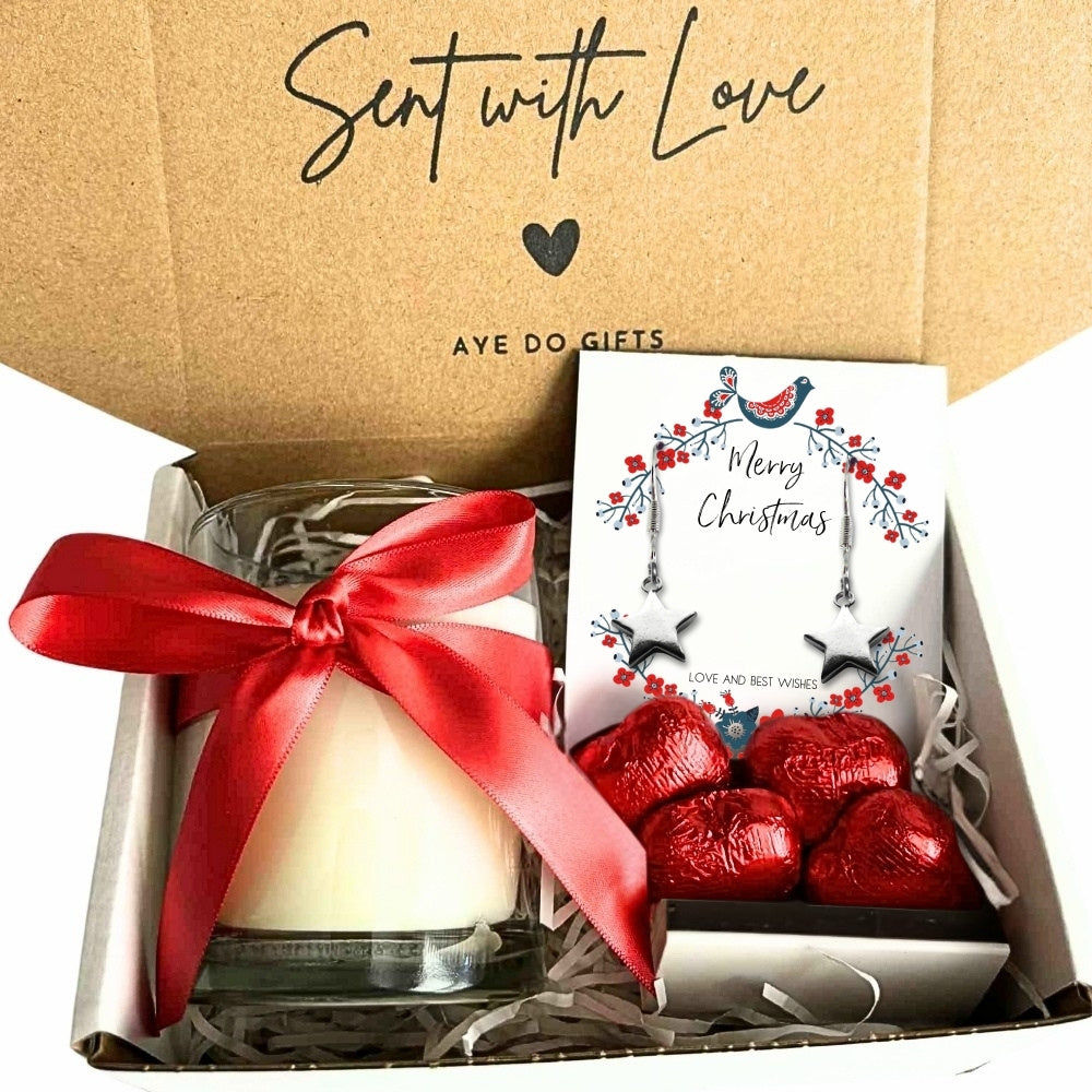 Small Merry Christmas Star Gift Hamper | Earrings | Mother's Day Gift