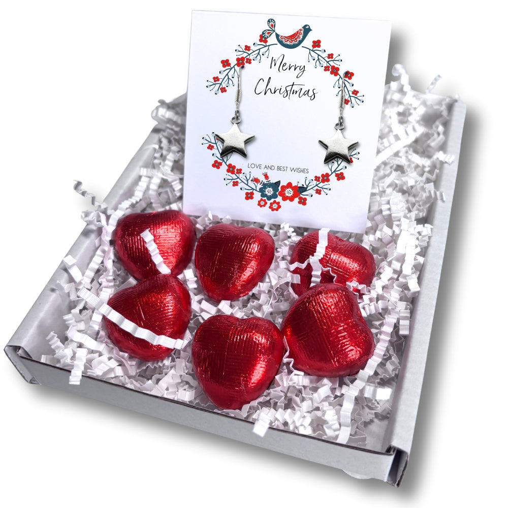 Christmas Star Mini Gift Hamper with Silver Star Earrings | Mother's Day Gift