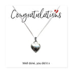 Congratulations Heart Charm Necklace & Gift Card