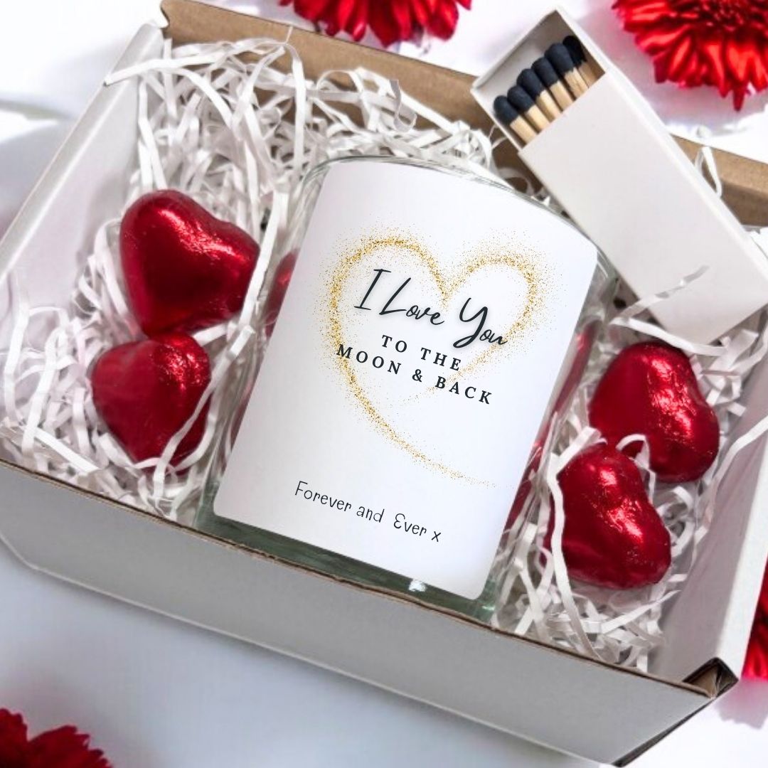 Personalised Love You to the Moon & Back Candle Gift Set