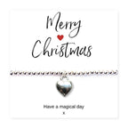 Puff Heart Bracelet & Merry Christmas Gift Card