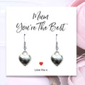 Mum You're The Best Heart Earrings & Gift Card