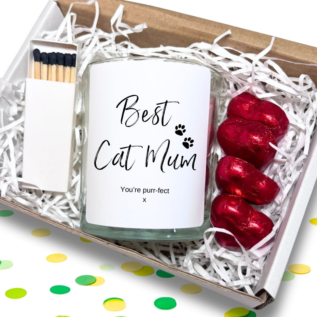 Best Cat Mum Candle Gift Set