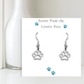 Some Paw-dy Loves You - Paw Print Earrings & Gift Card