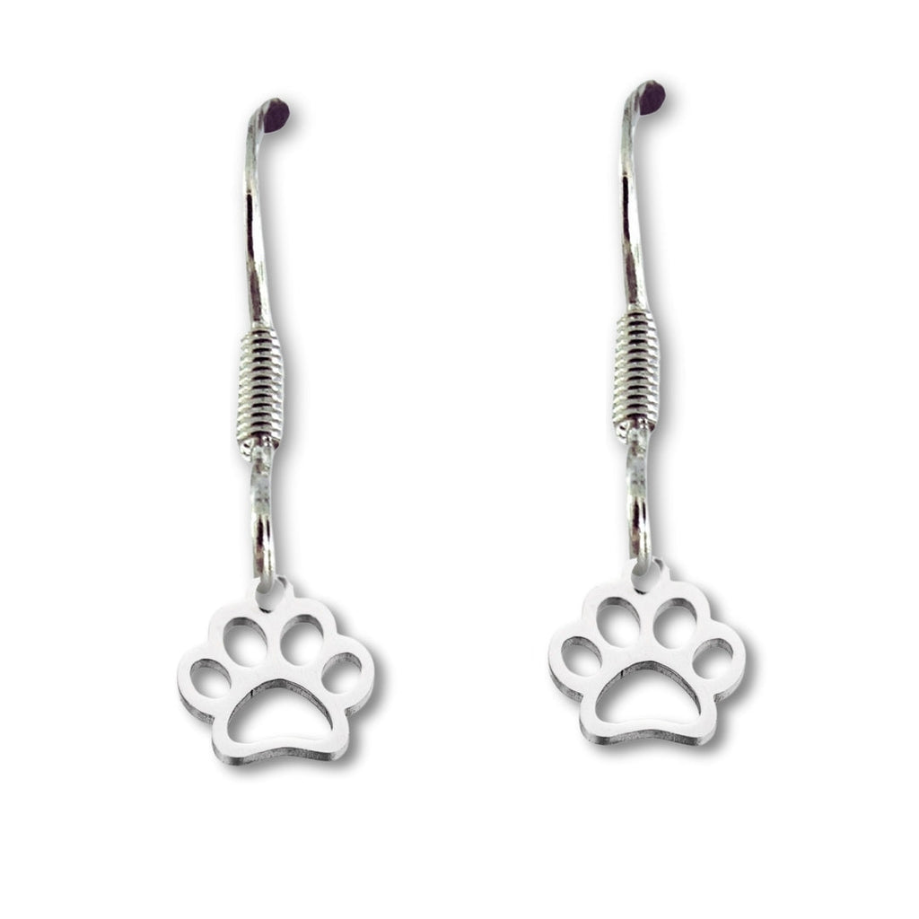 Women's Paw Print Drop Earrings